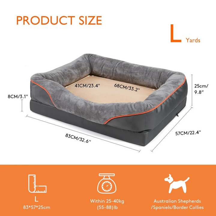 Orthopedic Dog Bed Supportive Memory Foam