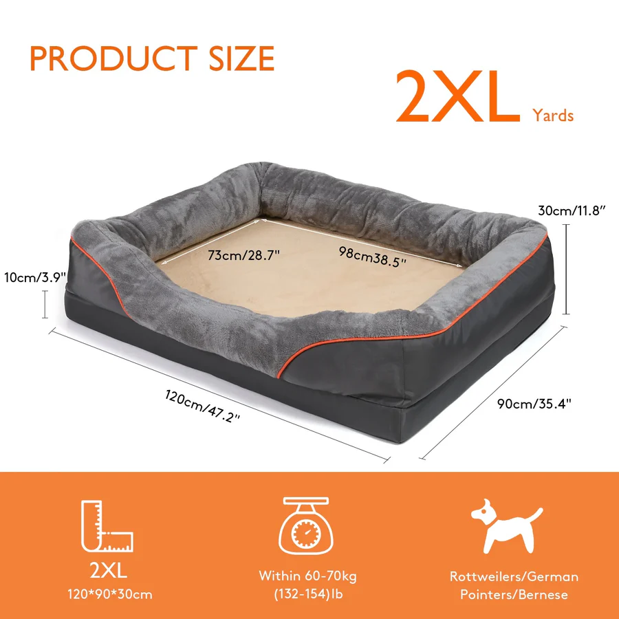 Orthopedic Dog Bed Supportive Memory Foam