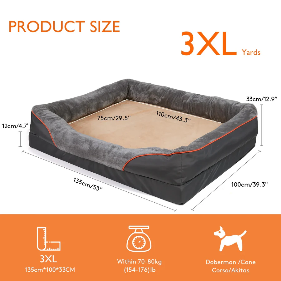 Orthopedic Dog Bed Supportive Memory Foam