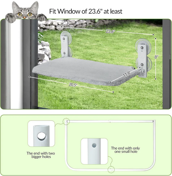 Pet Cat Hammock Window Mount Adjustable