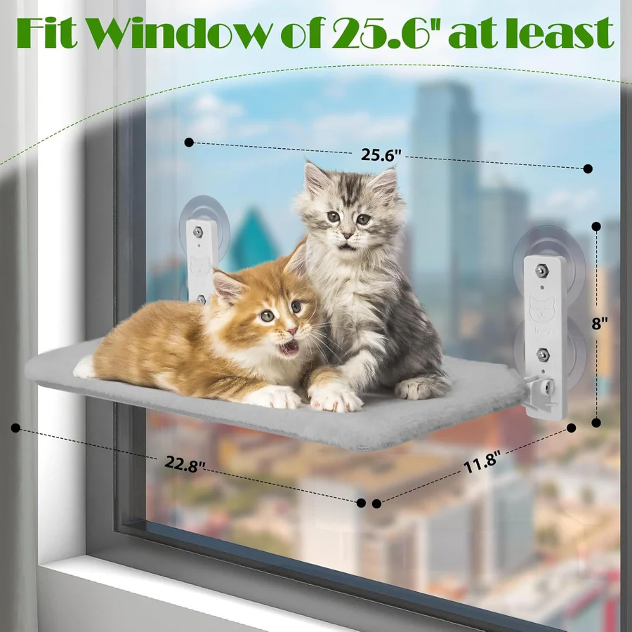 Pet Cat Hammock Window Mount Adjustable