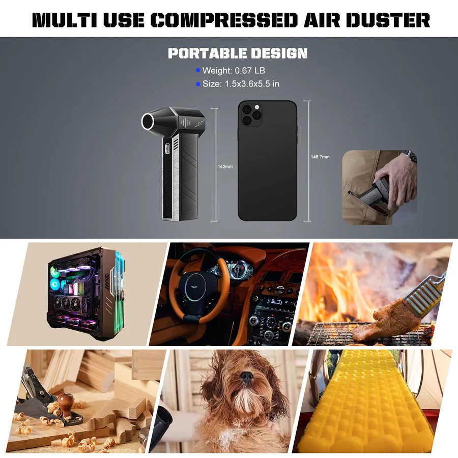 Cordless Portable Fan Jet Airflow