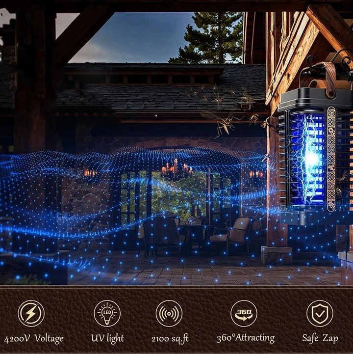 Outdoor Electric Bug Zapper Portable Insect Trap