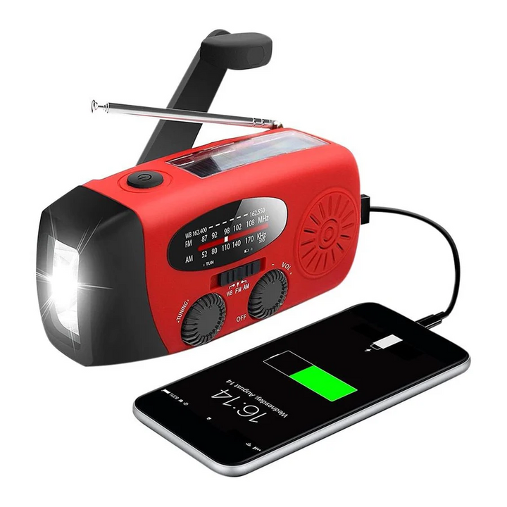 Emergency Radio with Solar Power and Power Bank Portable - Lenila