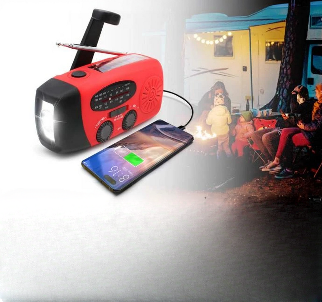 Emergency Radio with Solar Power and Power Bank Portable