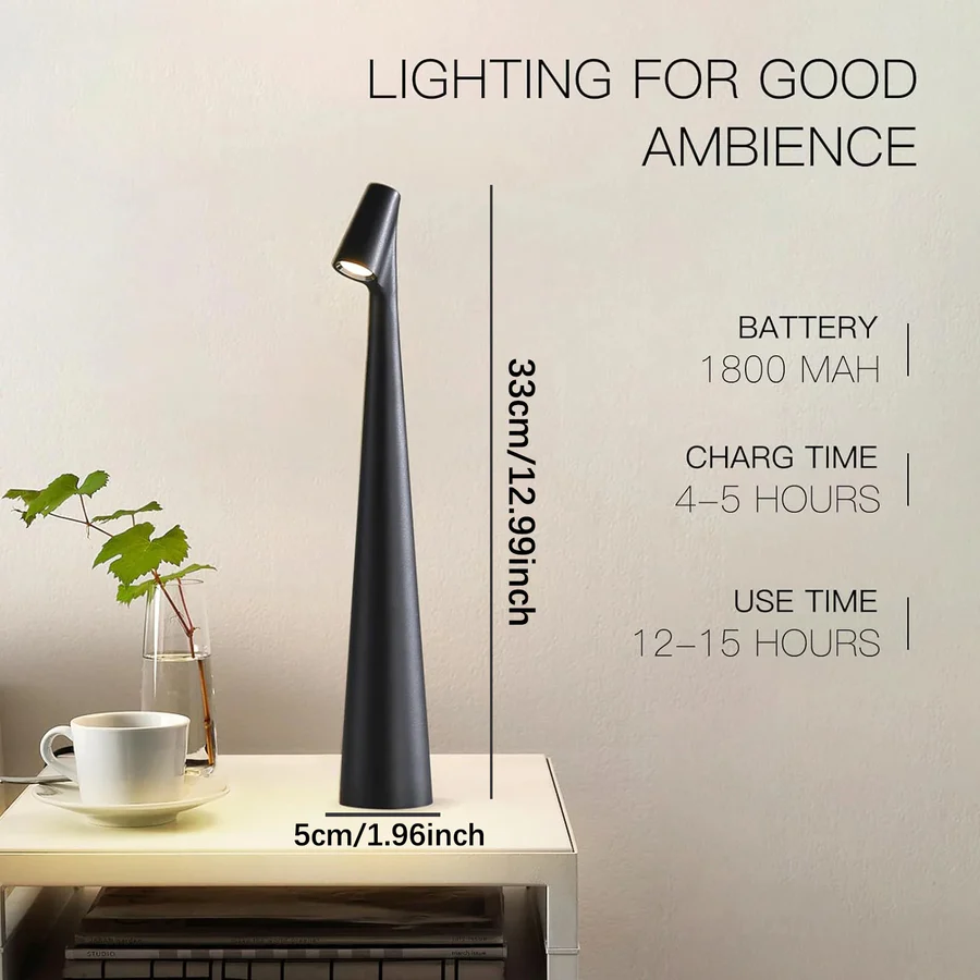 Touch Control Reading Lamp with Tri-Color Dimming