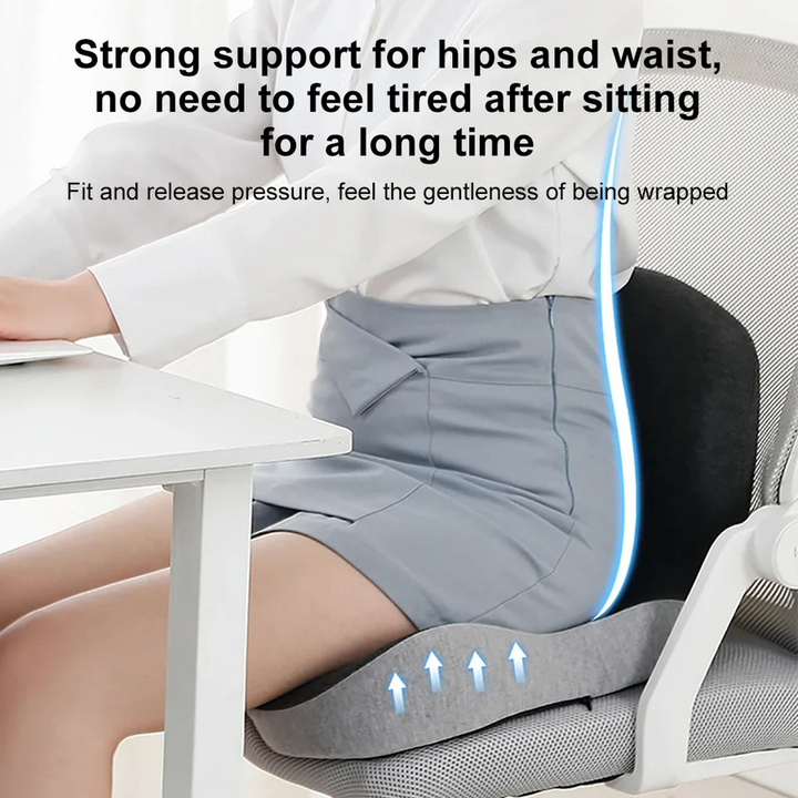 Memory Foam Lumbar Support Pillow Seat Cushion