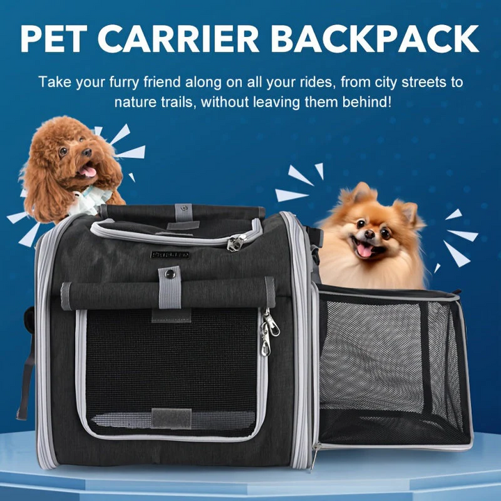 Expandable Pet Bike Basket Durable Mesh Design