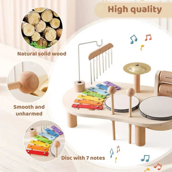 Kids Wooden Music Station Creative Musical Toy