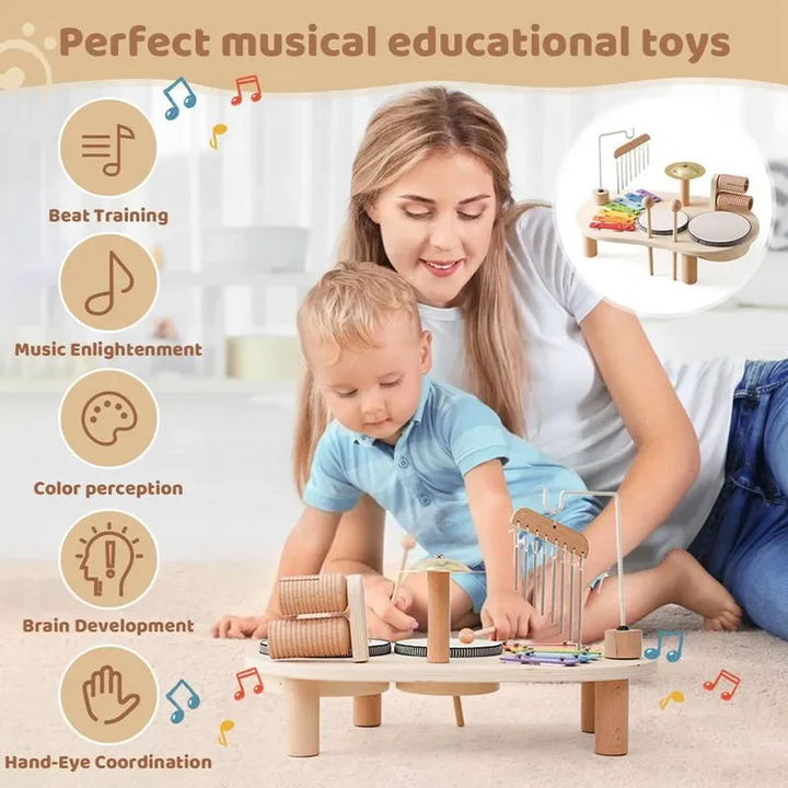Kids Wooden Music Station Creative Musical Toy