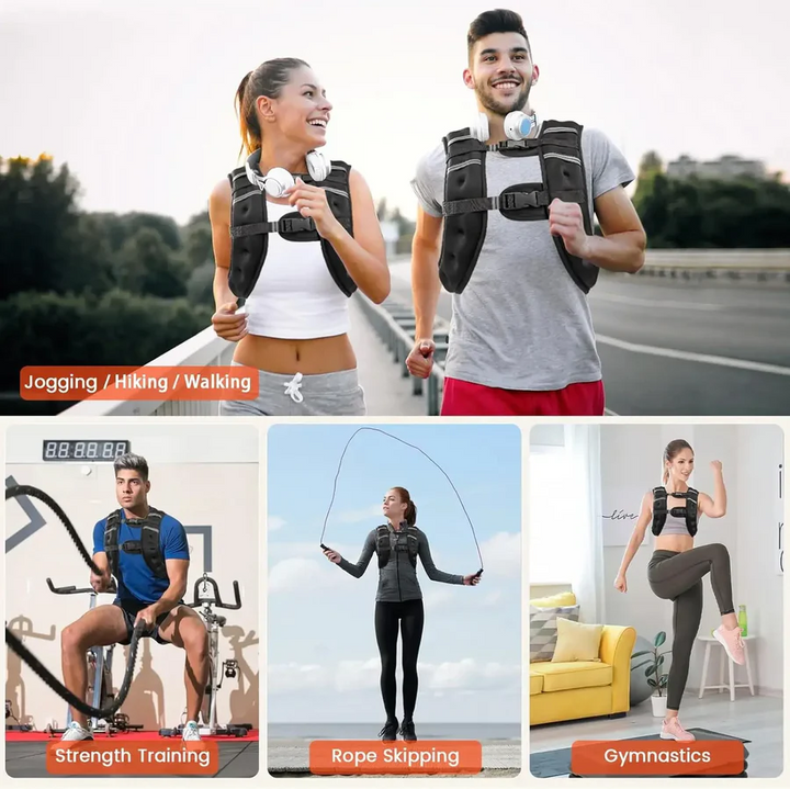 Adjustable Weighted Vest Reflective Stripes