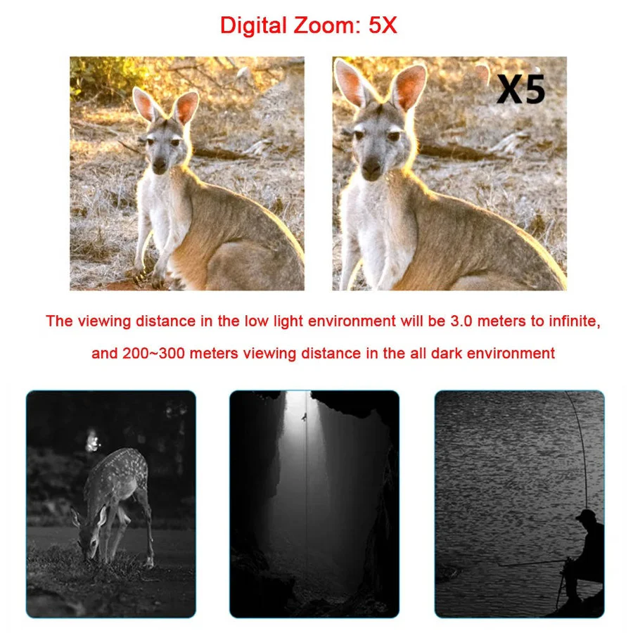 Night Vision Binoculars Digital Camera Compact Design