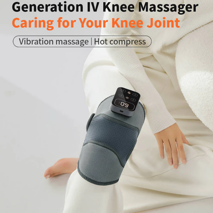 Cordless Knee Massager with Heat and Vibration Therapy