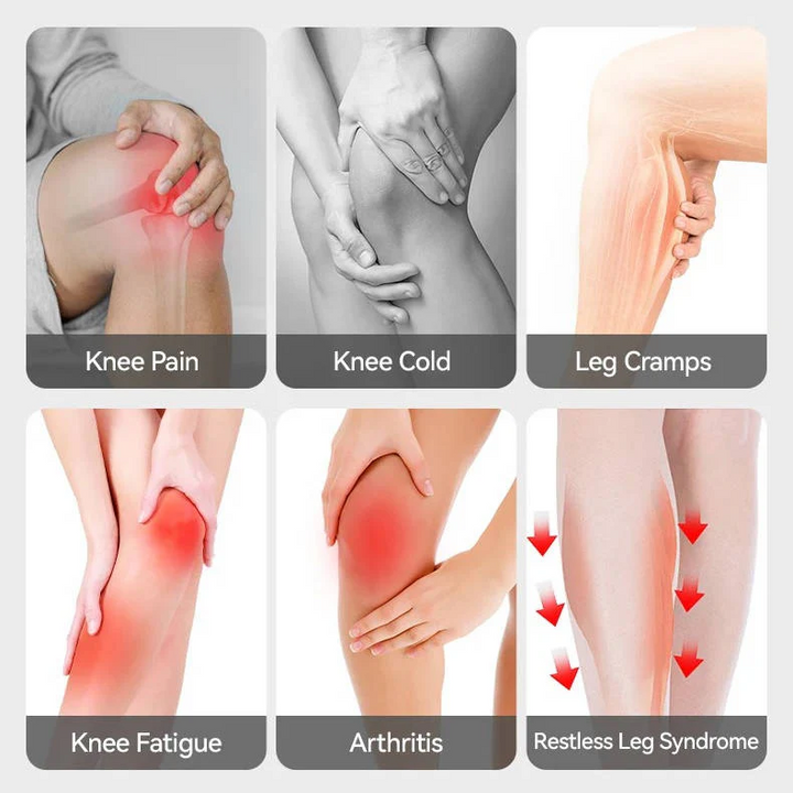 Cordless Knee Massager with Heat and Vibration Therapy