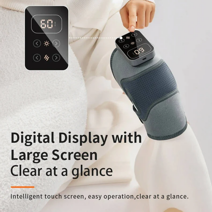 Cordless Knee Massager with Heat and Vibration Therapy