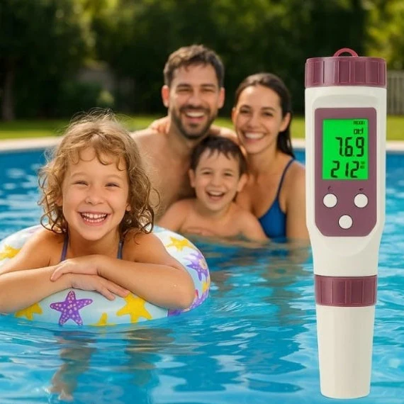 Digital Pool Tester PH and Chlorine Measuring Device Easy Water