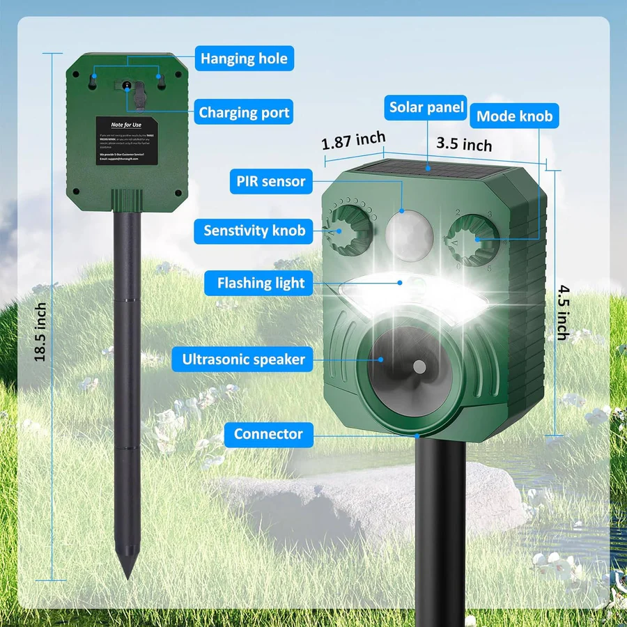 Ultrasonic Outdoor Pet Deterrent Advanced Technology