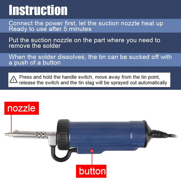 Electric Desoldering Machine with Suction Nozzles Automatic