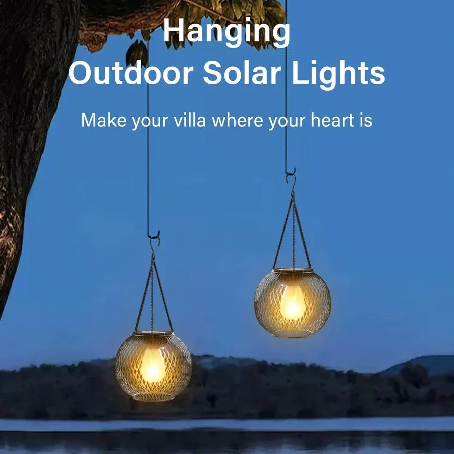 Outdoor Solar Hanging Lantern with LED