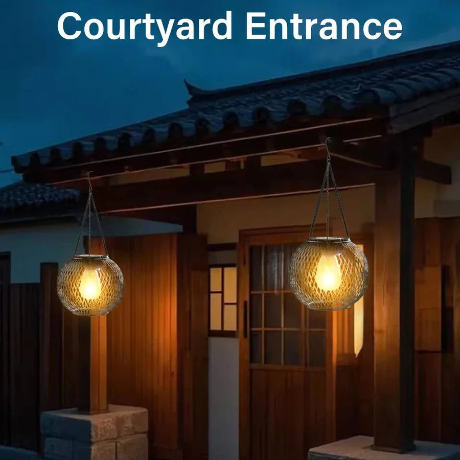 Outdoor Solar Hanging Lantern with LED