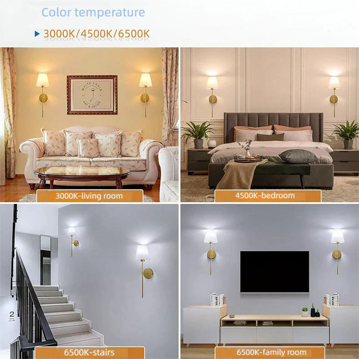 Wireless Wall Lights Set with Battery Operated Feature