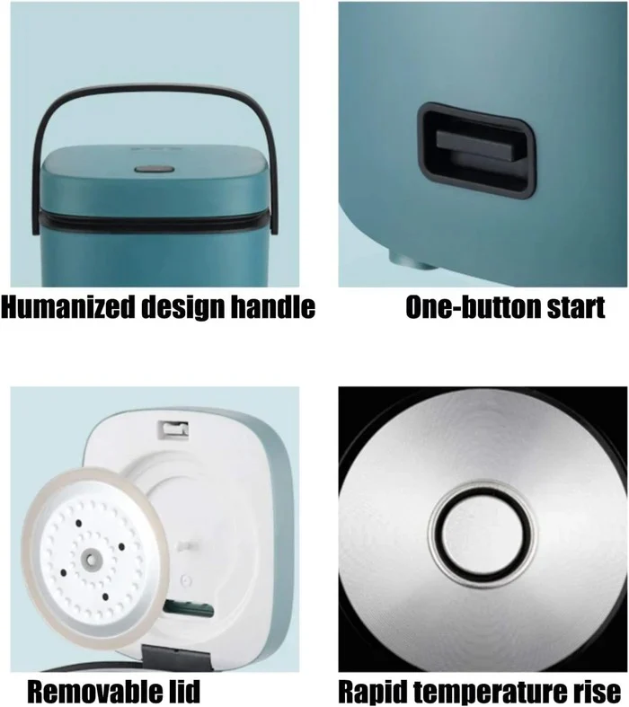 Mini Rice Cooker Non-Stick Pot Compact Capacity