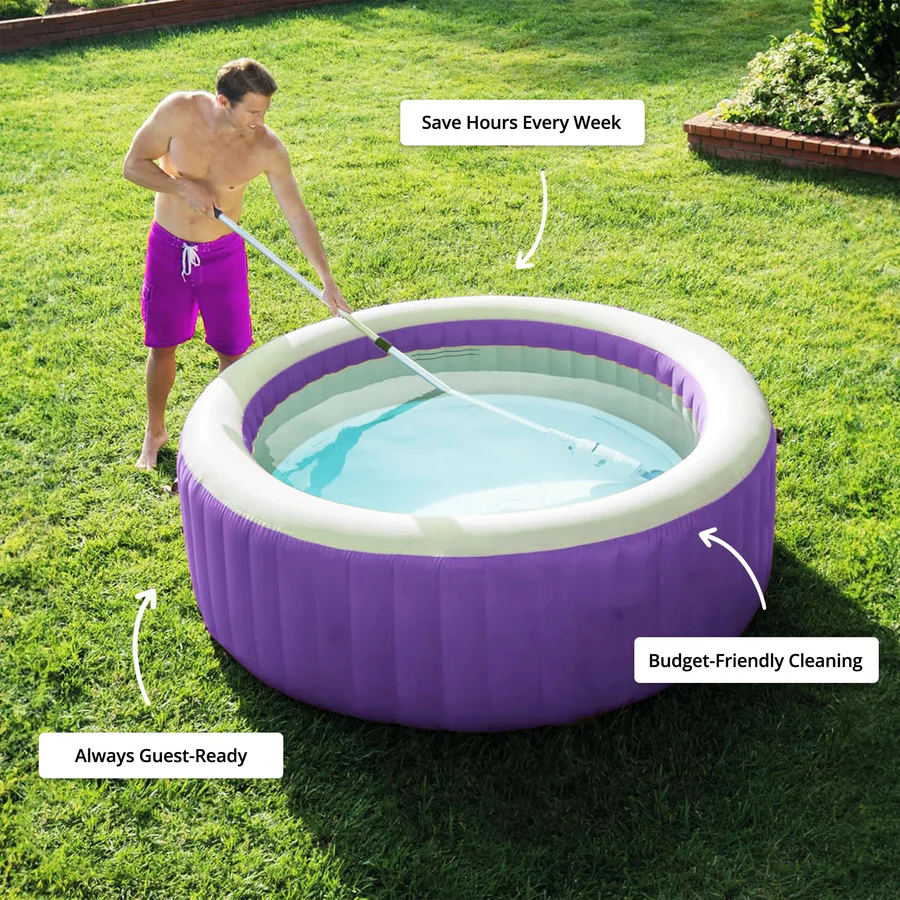 Cordless Pool Cleaner Rechargeable with Interchangeable Heads