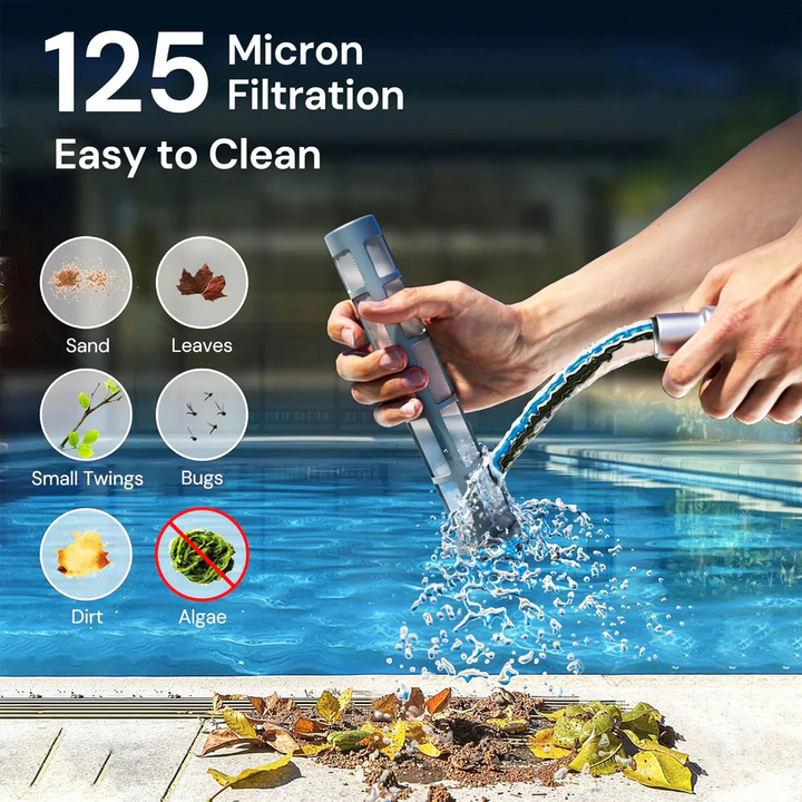 Cordless Pool Cleaner Rechargeable with Interchangeable Heads