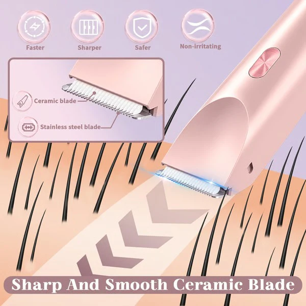 Womens Electric Shaver with Bikini Trimmer Attachment