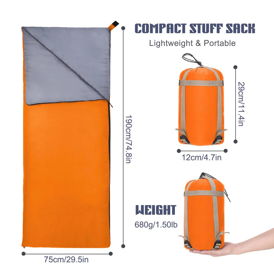 Camping Sleeping Bag All-Season Lightweight Durable