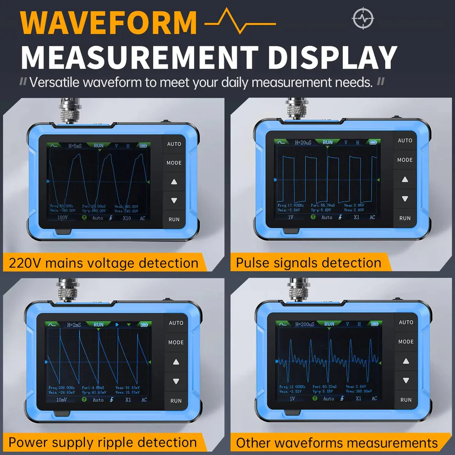Portable Digital Oscilloscope Electronic Circuit Tester Compact