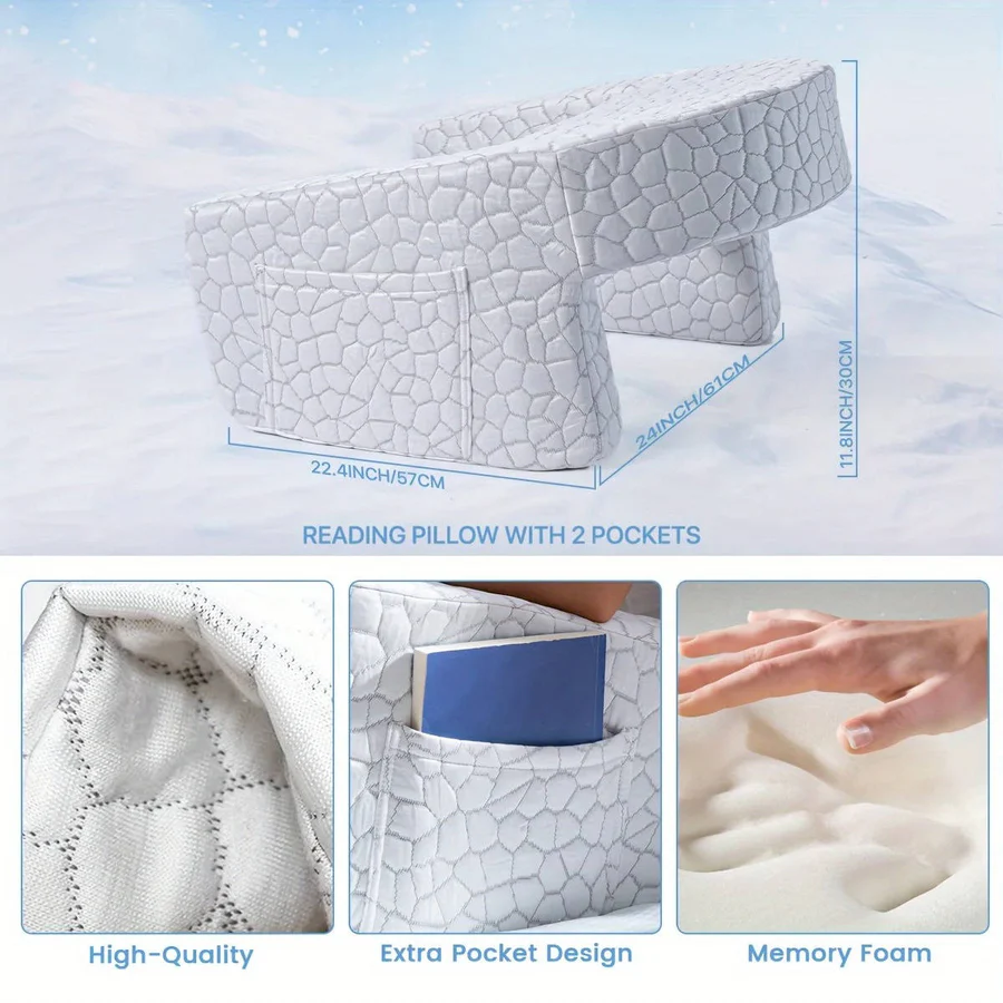 Reading Pillow Memory Foam with Washable Cover