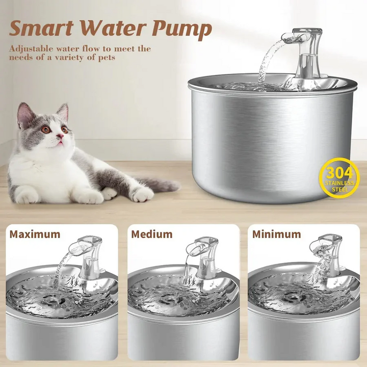 Smart Cat Fountain Stainless Steel with Auto Sensor and Filter