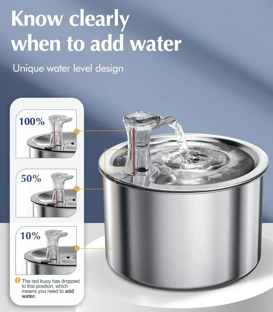 Smart Cat Fountain Stainless Steel with Auto Sensor and Filter