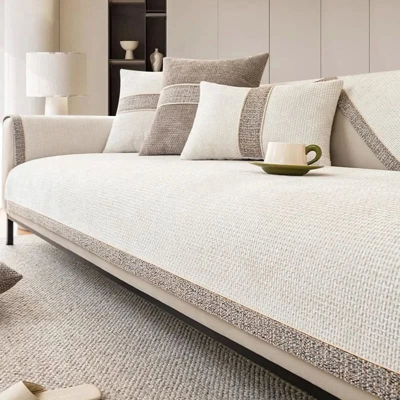 Polyester Sofa Cover Non-Slip Backing Machine Washable - Lenila