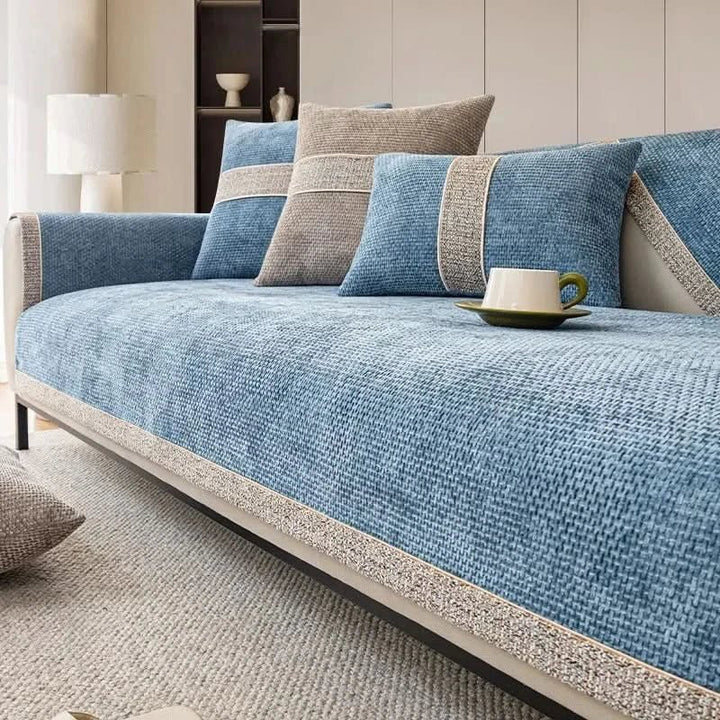 Polyester Sofa Cover Non-Slip Backing Machine Washable