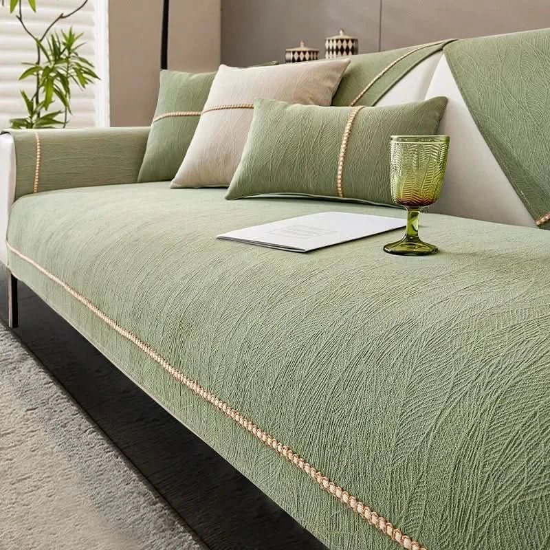 Polyester Sofa Cover Non-Slip Backing Machine Washable