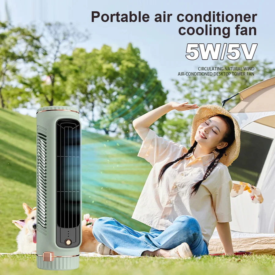Portable Bladeless Air Conditioner Tower Fan