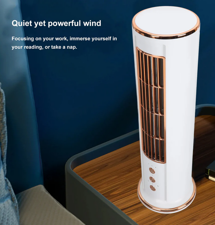 Bladeless Desktop Air Conditioner Fan Portable Remote Control