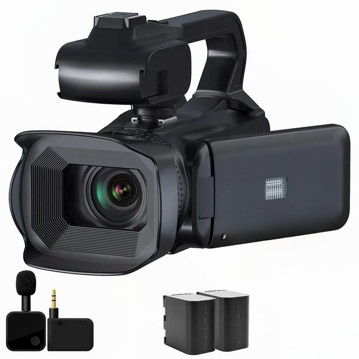 4K UHD Camcorder with 18X Zoom and Rotating Touchscreen - Lenila
