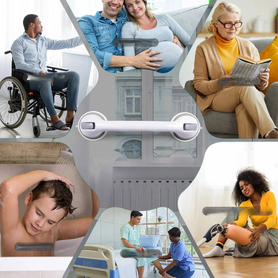 Portable Bathroom Suction Shower Handle Balance Assist Bar