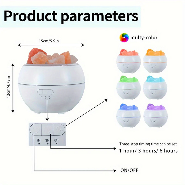 Essential Oil Diffuser with Salt Lamp Feature