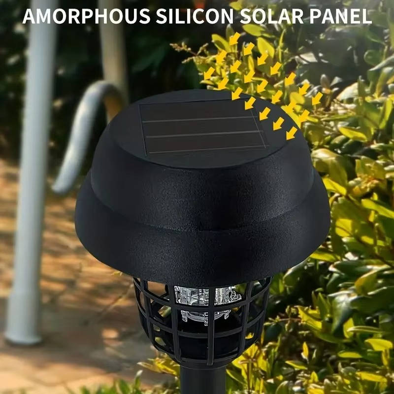 Outdoor Solar Bug Zapper Mosquito Trap Lamp for Patio and Backyard