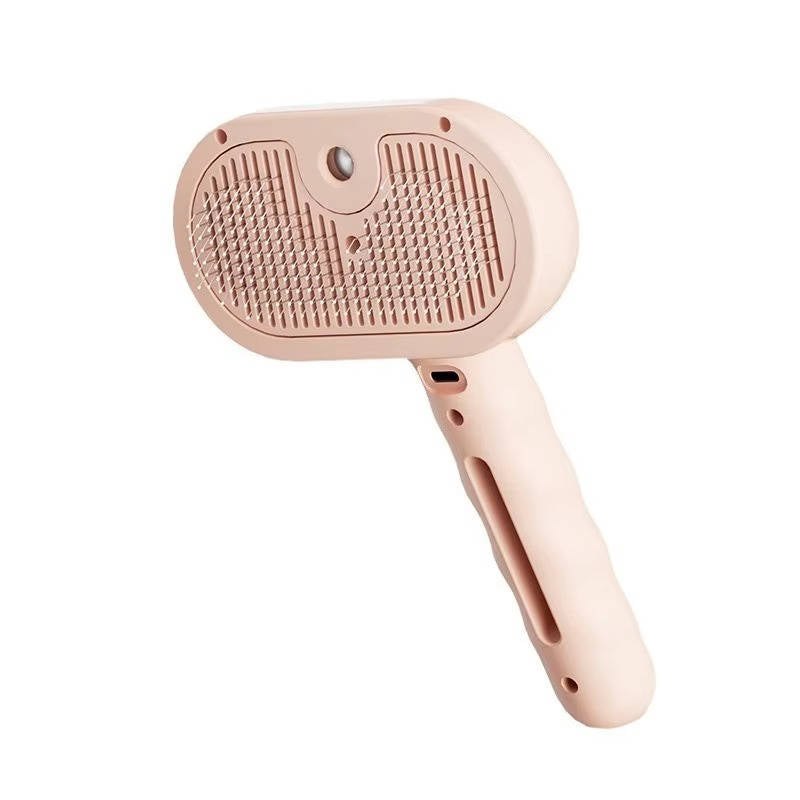 Pet Hair Steam Brush Self-Cleaning Grooming Tool