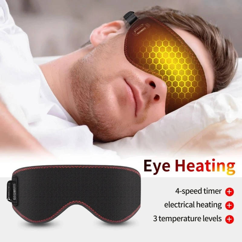Heated Eye Mask with Adjustable Heat Levels for Dry Eyes and