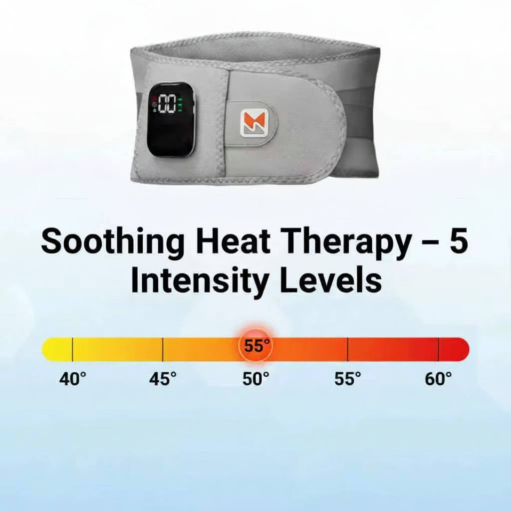 Lumbar Support Belt with Heat and Massage Features
