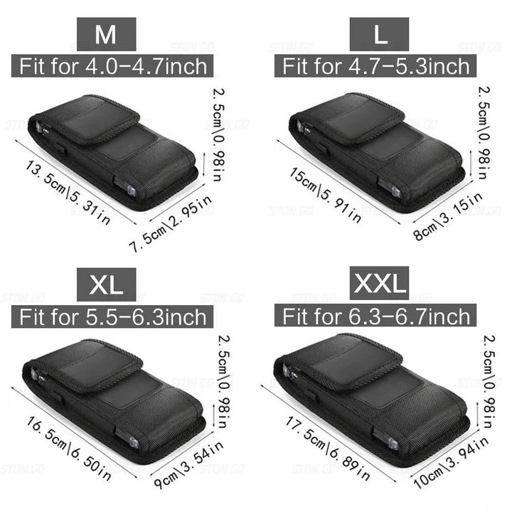 Universal Cell Phone Belt Holster Durable Adjustable Fit