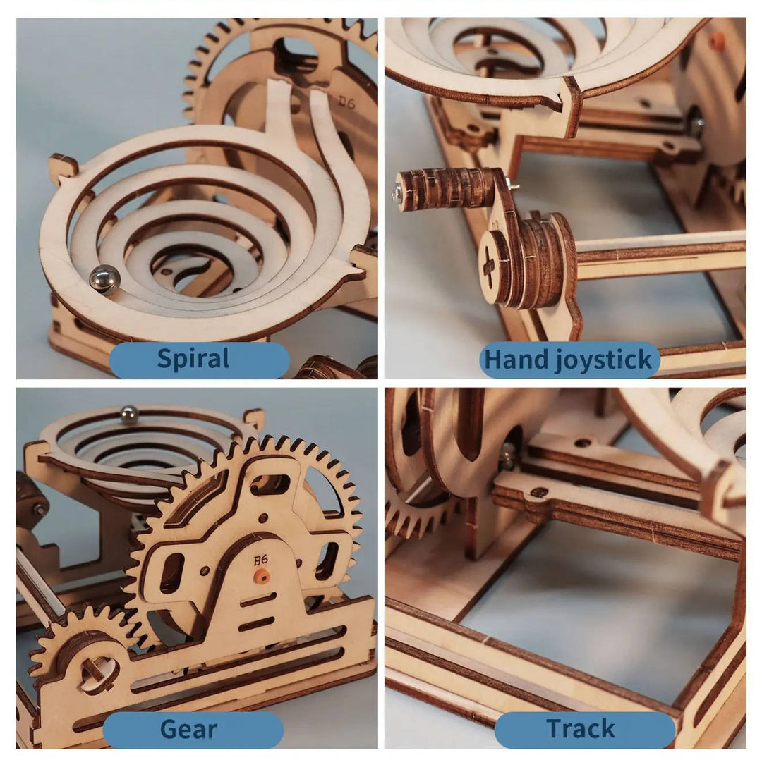 Adult Wooden Marble Run 3D Puzzle Mechanical Building Kit