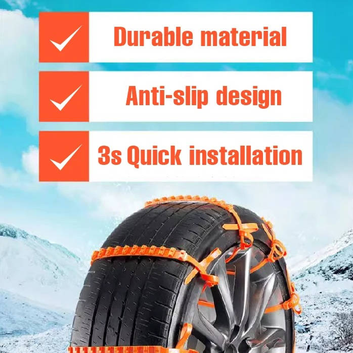 Universal Tire Snow Chains for Car and Truck Anti-Skid Emergency Use