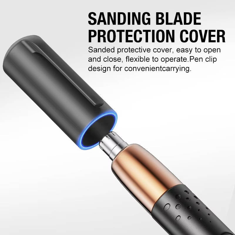 Electric Nose and Ear Hair Trimmer USB Rechargeable Compact